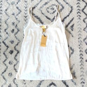 H&M Ivory Lace silky top Sz 6